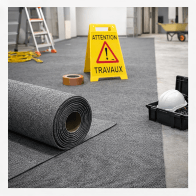 Moquette de protection chantier ignifuge – idéal pour événementiel, rénovation & chantier